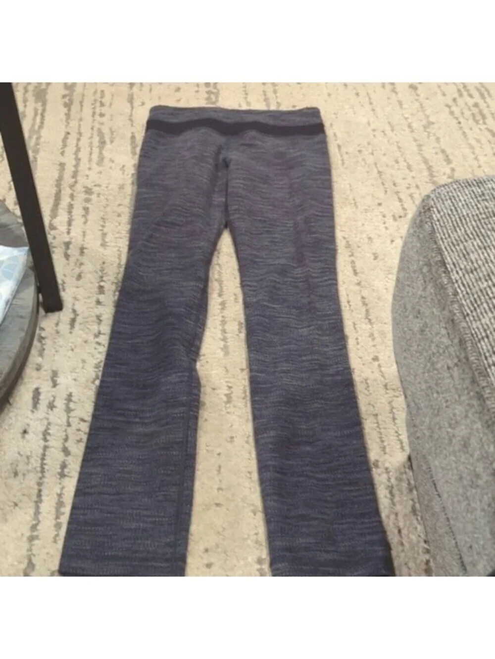 Lululemon Skinny Groove Pant Diamond Jacquard Space Dye Black Deep Coal / Black